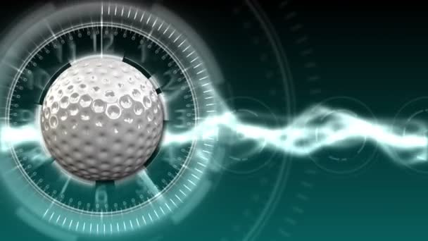 Golfball Hintergrund 10 (hd) — Stockvideo