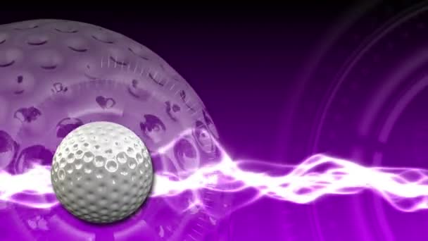 Golfball Hintergrund 19 (hd) — Stockvideo