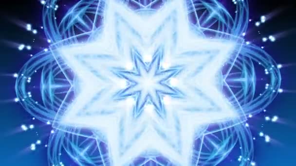 Kühles Schneeflockenornament - abstrakter Hintergrund 80 (hd) — Stockvideo