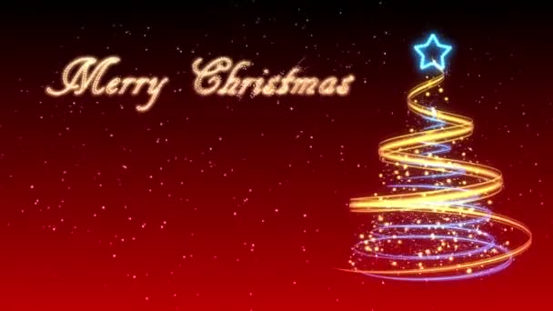 Kerstboom achtergrond - Merry Christmas 22 (Hd) — Stockvideo