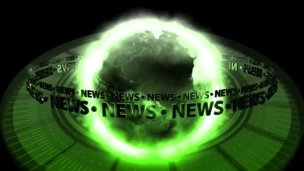 뉴스 지구 모션 배경 — 비디오