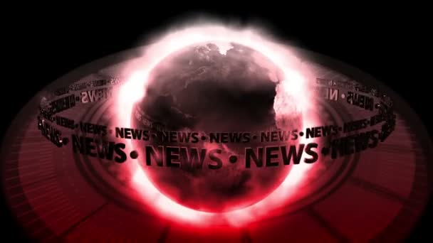 ニュースの地球の動きの背景 — ストック動画