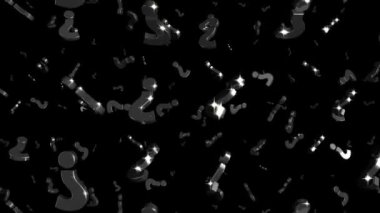 Gümüş ve altın soru işaretleri düşen döngü