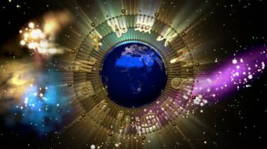 Altın astroloji zodyak işaretleri ve yeryüzü