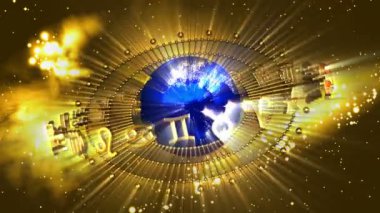 Altın astroloji zodyak işaretleri ve yeryüzü
