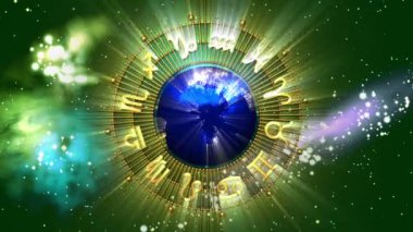 Altın astroloji zodyak işaretleri ve yeryüzü
