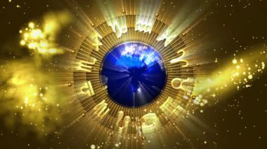 Altın astroloji zodyak işaretleri ve yeryüzü