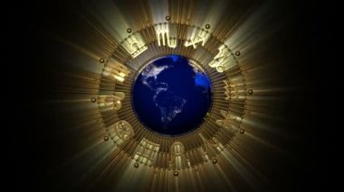 Altın astroloji zodyak işaretleri ve yeryüzü