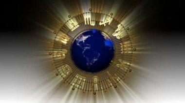 Altın astroloji zodyak işaretleri ve yeryüzü