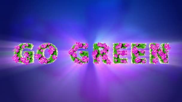 GO GREEN Texte 3D Motion Graphics 