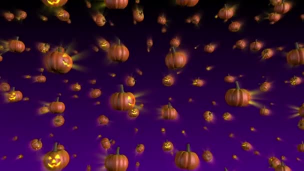 Halloweenpumpor faller bakgrund loop — Stockvideo