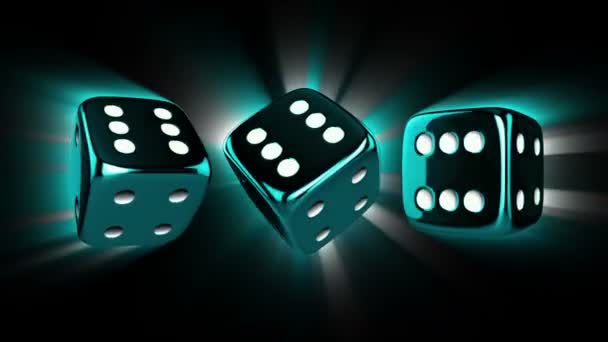 Casino Dices Spinning con Alpha — Video Stock