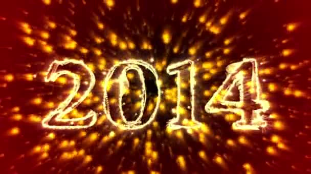 Ano Novo 2014 e 2015 Títulos com Alpha — Vídeo de Stock