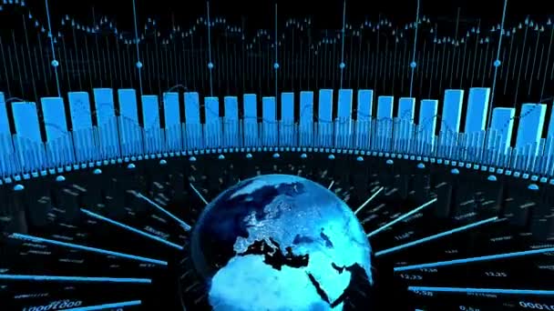 世界股票市场业务图表 — 图库视频影像