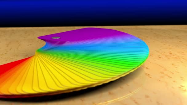 Amostrador de paleta de cores em uma mesa com Alpha — Vídeo de Stock