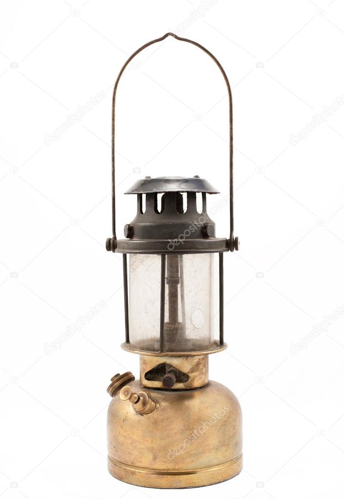 Old lamp on white background