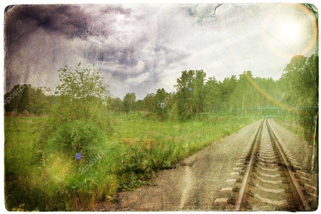 Railway in the woods