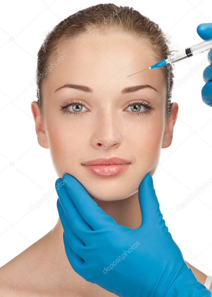 Cosmetic injection of botox