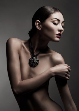 şehvetli kadın moda makyaj ile