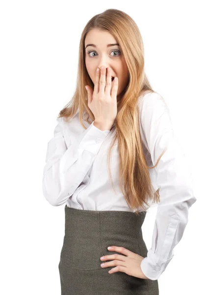 Surprised businesswoman — Stock Photo, Image