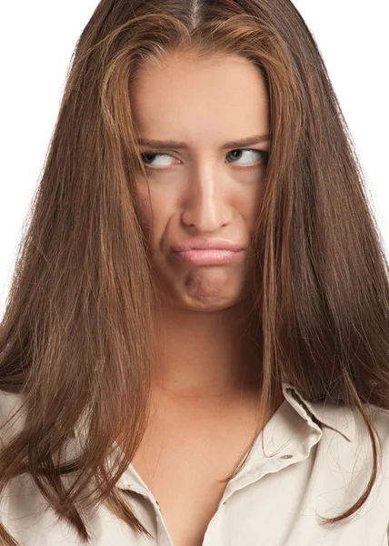 Joven mujer decepcionada — Foto de Stock