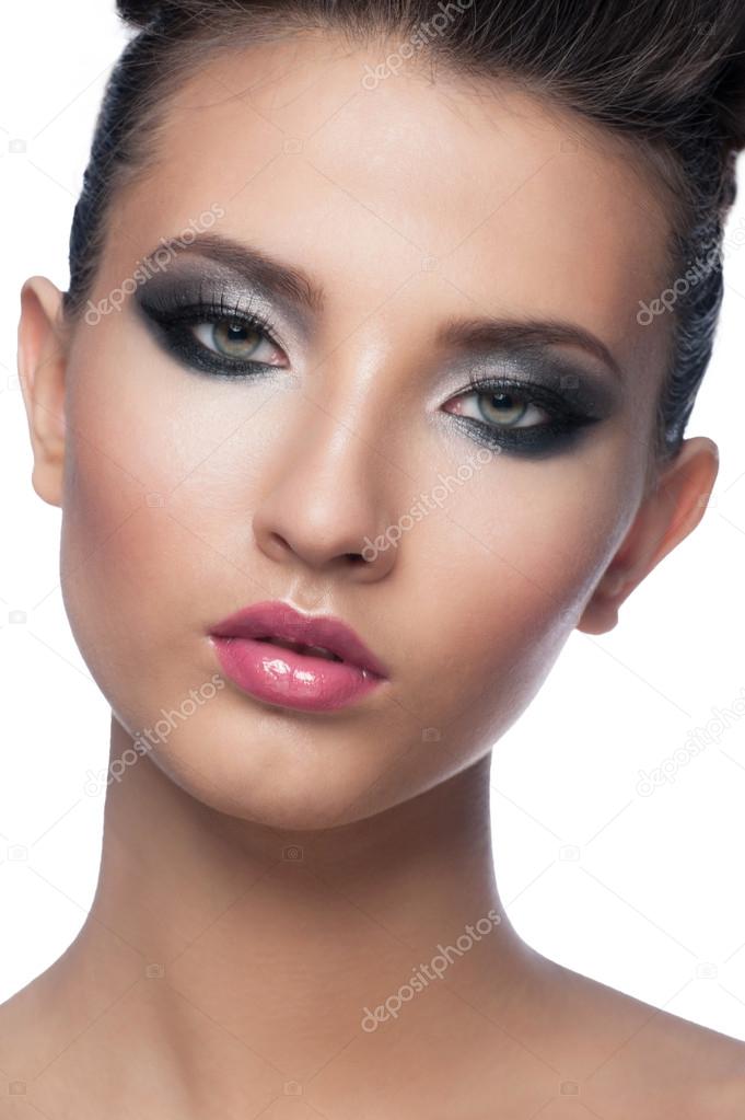 Woman with makeup