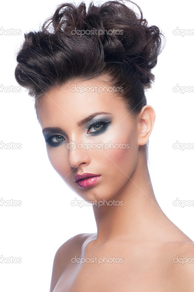 Woman with fashion hairstyle