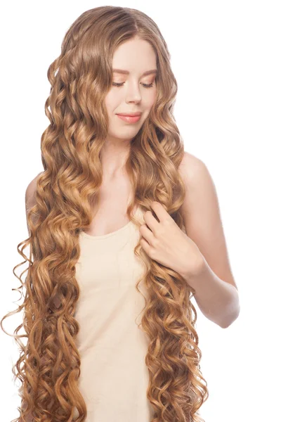 Woman with Long Hair — Stock Photo, Image