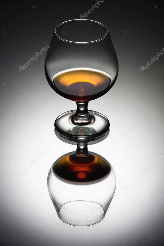 Glass of cognac 