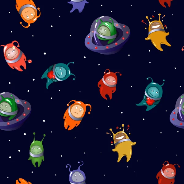 Sorunsuz arka plan: bir karikatür tarzı yabancılar