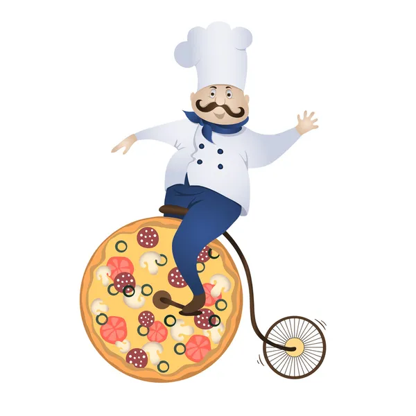 Entrega pizza — Vector de stock