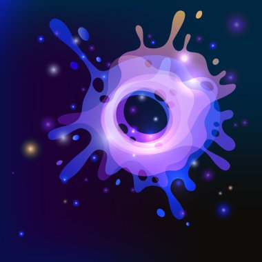 koyu arka plan üzerinde soyut parlayan şekillere