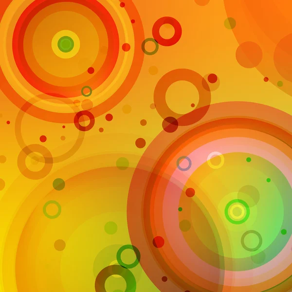 Fond de cercles colorés lumineux — Image vectorielle