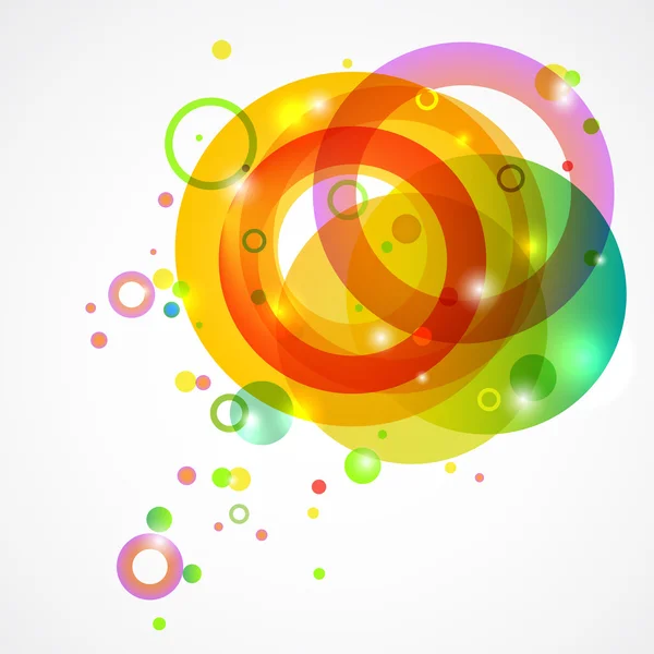 Яркие цветные круги на белом фоне — стоковый вектор