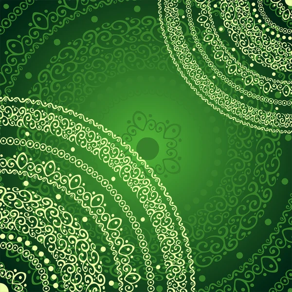 Doğu tarzı (vektör yeşil yuvarlak süsleme)