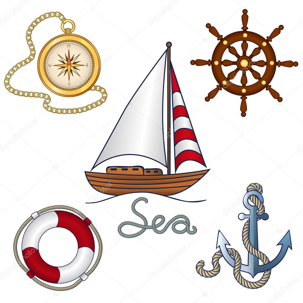 Set of nautical objekts