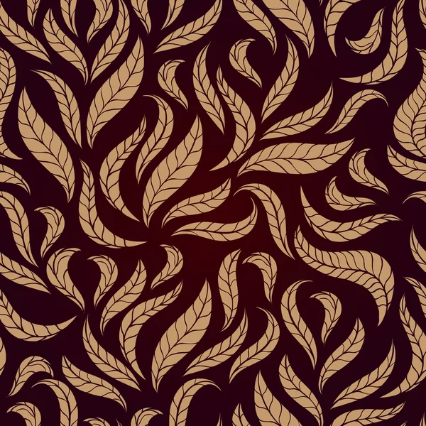 Feuilles motif sans couture — Image vectorielle