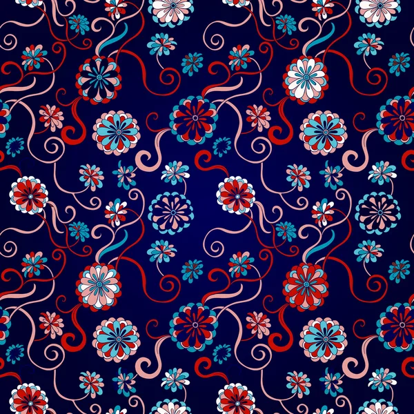 Motif floral sans couture — Image vectorielle