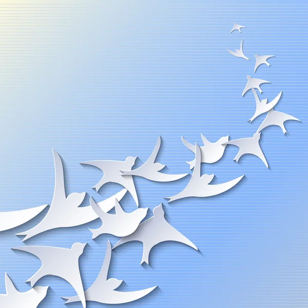 Papiervögel — Stockvektor