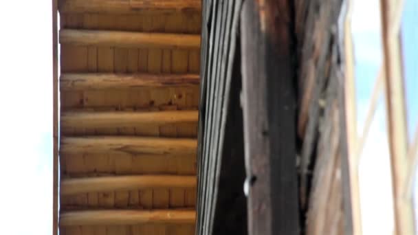家の木製の壁 — ストック動画
