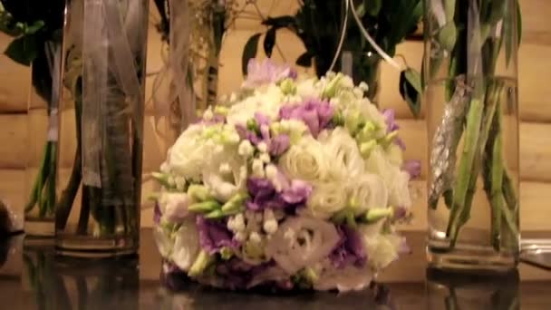 Beautiful bouquet of flowers — Stock Video