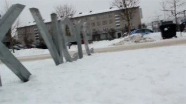 park alanı kar ile kaplıdır