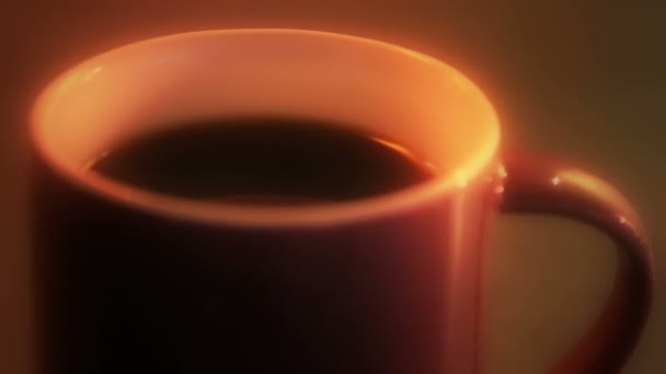 A mug of hot coffee — Stock Video