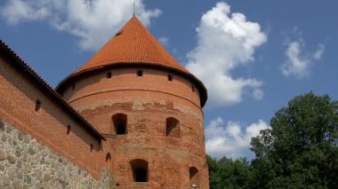 Trakai Gh4 Uhd eski kalenin büyük kubbe kulesi