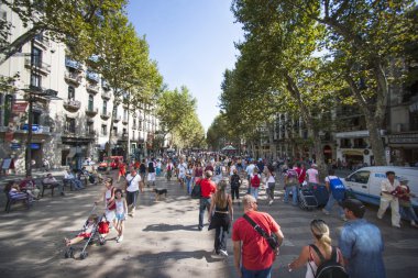 barcelona İspanya sokaklarında