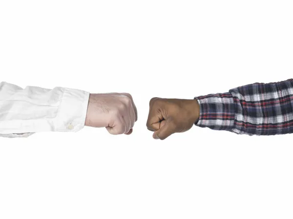 Two hands making fist bump — Stock Photo, Image