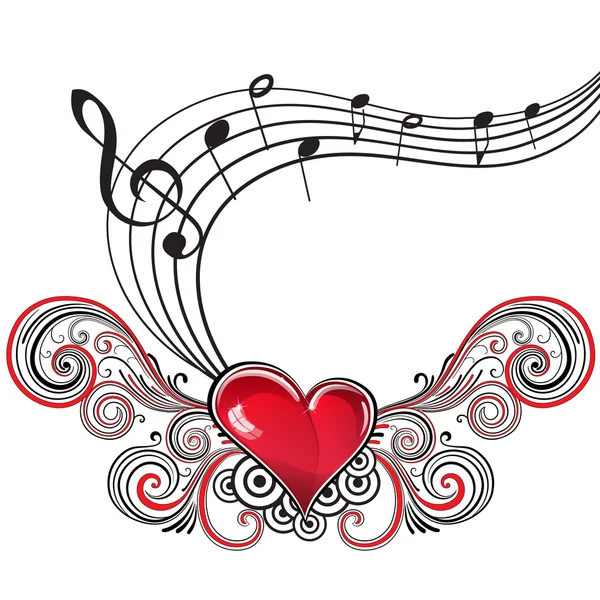 Музыкальное сердце Грэмми — стоковый вектор