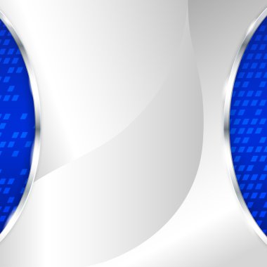 Metalik arka plan mavi öğesi ile