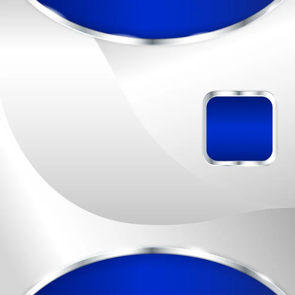 Abstrakter metallischer Hintergrund mit blauem Element — Stockvektor