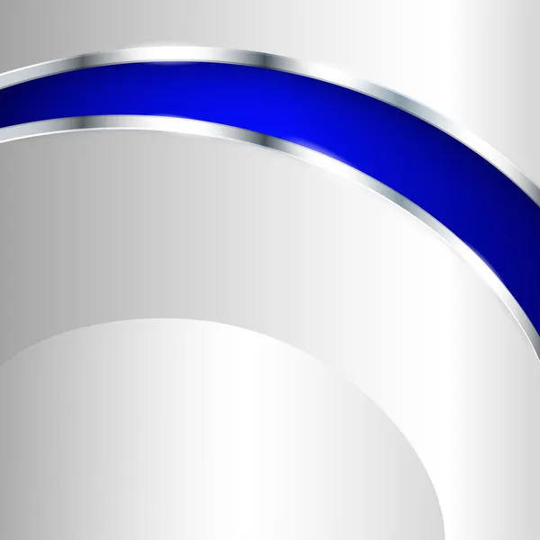 Metalik arka plan mavi öğesi ile — Stok Vektör